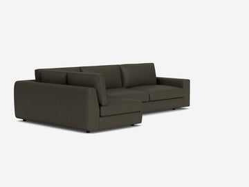 Fino Cool Grey - Left Hand Facing Full-Arm Chaise - 1.5" Legs