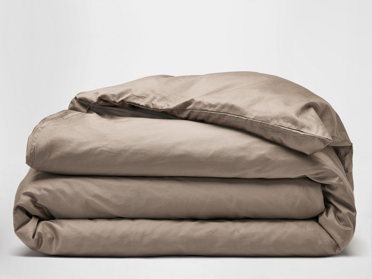 SIlk & Snow Egyptian Cotton Duvet Cover – Full/Queen / Driftwood