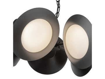 Cleo Chandelier – Black/Opal Glass – view 3