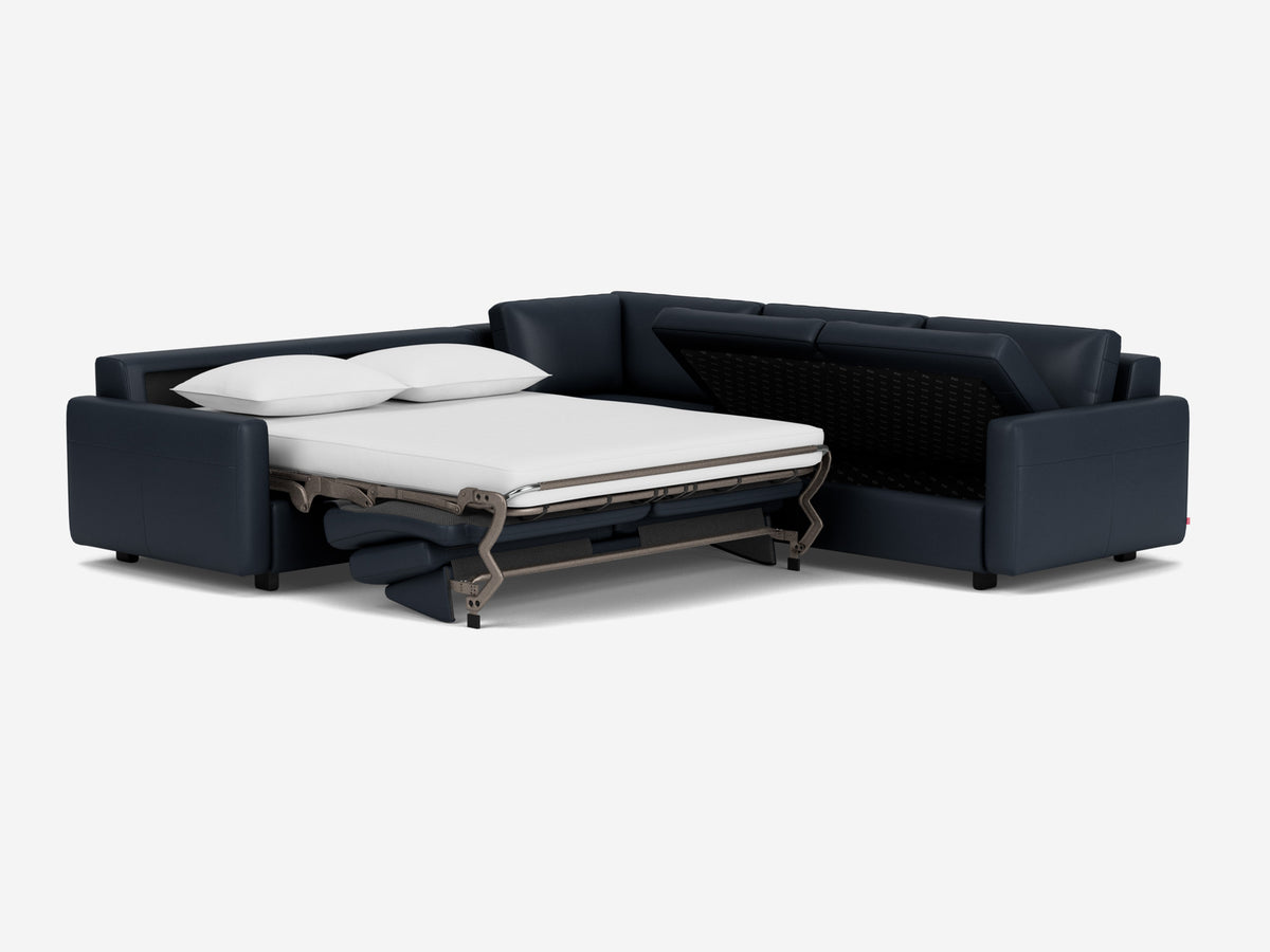 Evoque Atlantic with Black Ash Legs - Narrow Arms - Right Hand Facing Storage Loveseat
