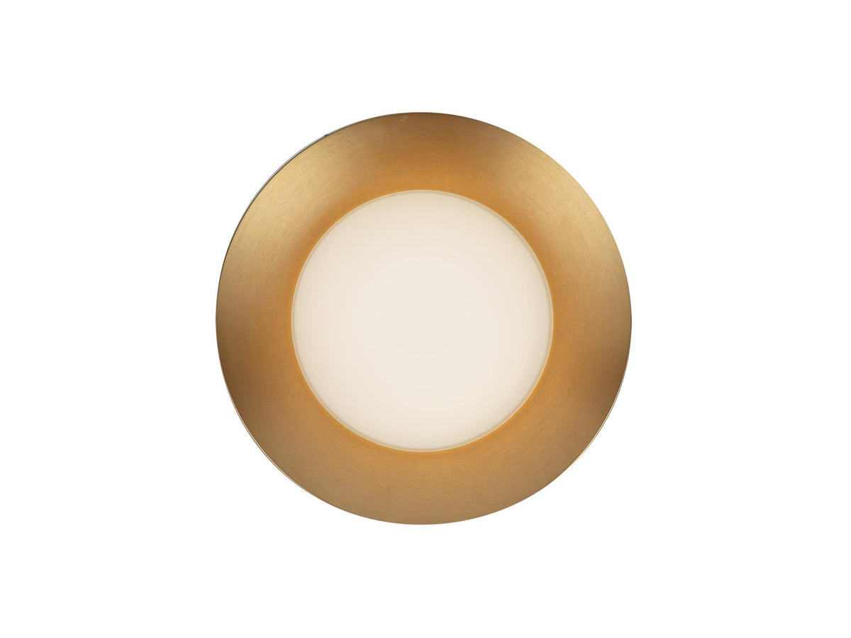 Cleo Wall Sconce – 1 Light / Brushed Gold/Opal Glass