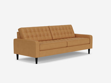 86" - Montecristo Tan with Black Ash Legs and Low Arm Height
