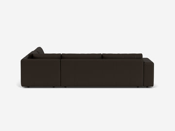 Broadway Granite Leather - Right Hand Facing Backless Chaise
