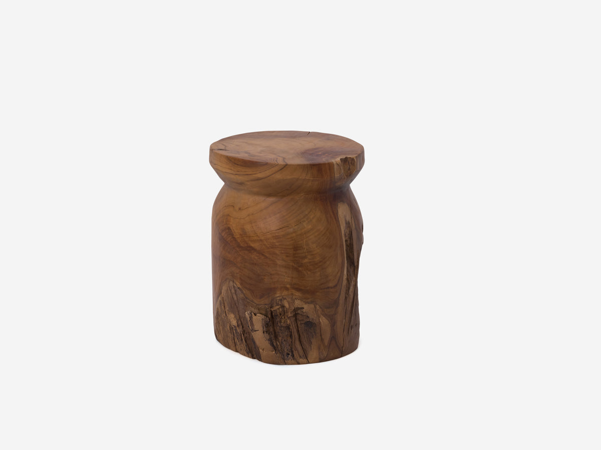 Solid Teak Stool - Round – Reclaimed Teak – view 7