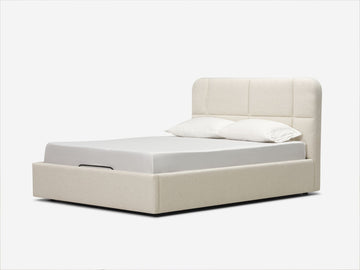 Veneto Sand - Queen - Low - Grid - Round Headboard