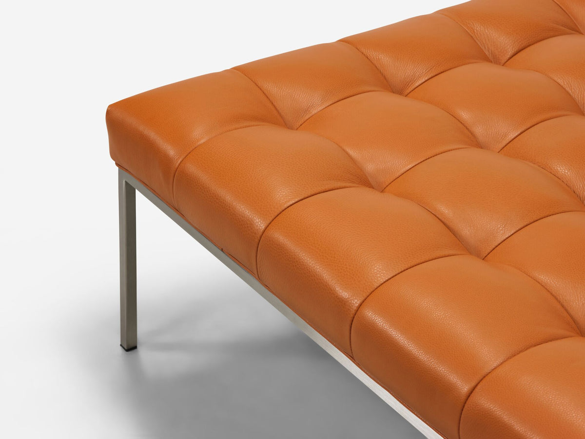 Donna Cognac with a Stainless Steel Base
