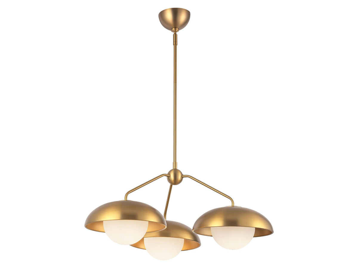 Rubio Chandelier – Aged Gold/Opal Matte Glass – view 3