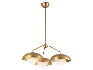 Rubio Chandelier – Aged Gold/Opal Matte Glass – view 3