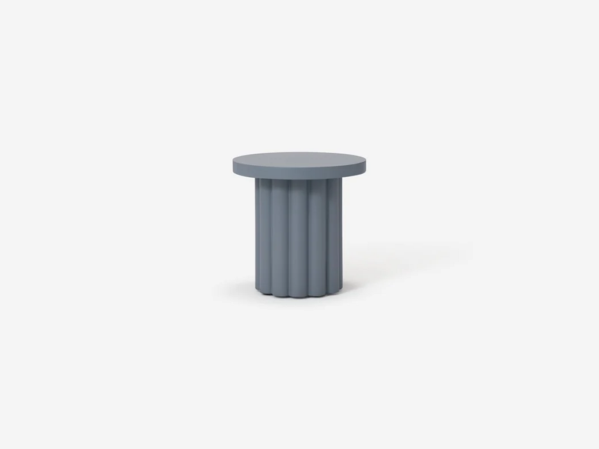 Sculptural Fluted End Table