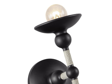 Nadine Wall Light – Matte Black/Cotton – view 3
