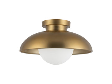 Rubio Flush Mount Light – 12" / Aged Gold/Opal Matte Glass – view 3