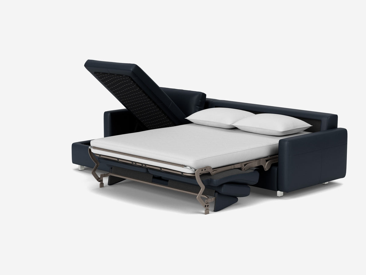 Evoque Atlantic with Stainless Steel Legs - Narrow Arms - Double - Left Hand Facing Storage Chaise