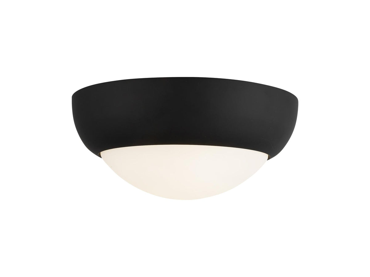 Rubio Flush Mount Light – 11" / Matte Black/Opal Matte Glass