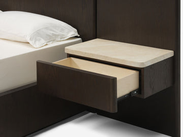 With Nightstands & Faux Travertine Top (Optional)