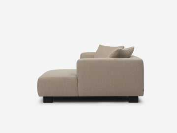 Lana Taupe with Black Stadium Legs - Right Hand Facing Chaise