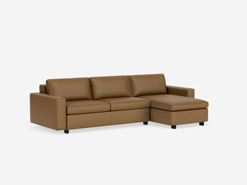 Rein Toast with Black Ash Legs - Standard Arms - Double - Right Hand Facing Chaise - Non-Storage Chaise