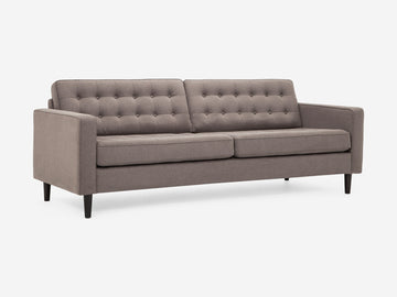 86" - Discontinued Fabric with Black Ash Legs and Regular Arm Height