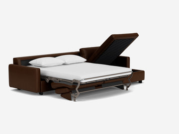 Coachella Madera with Black Ash Legs - Narrow Arms - Queen - Right Hand Facing Storage Chaise