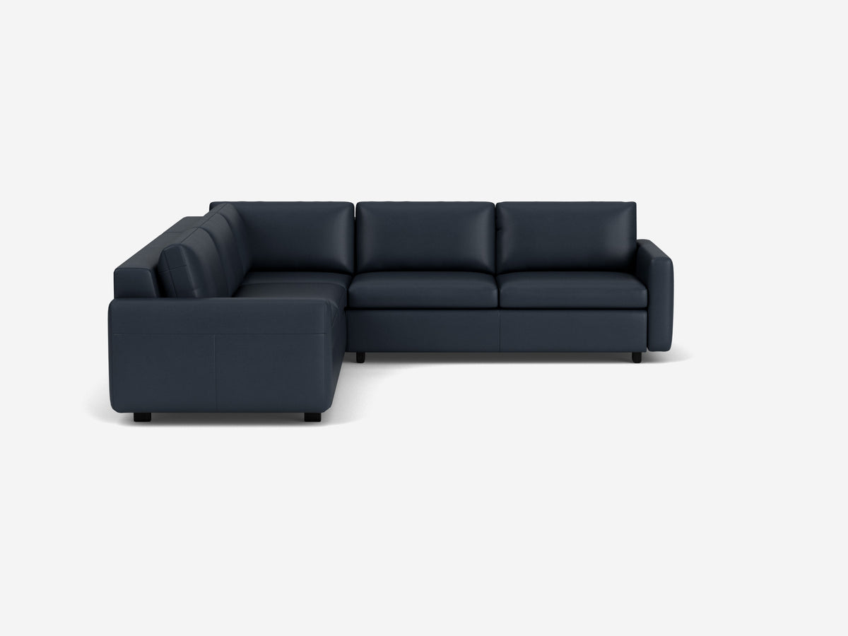 Evoque Atlantic with Black Ash Legs - Narrow Arms - Right Hand Facing Storage Loveseat