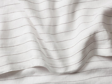 Silk & Snow Flax Sham Set – Standard / Vintage Pinstripe – view 2