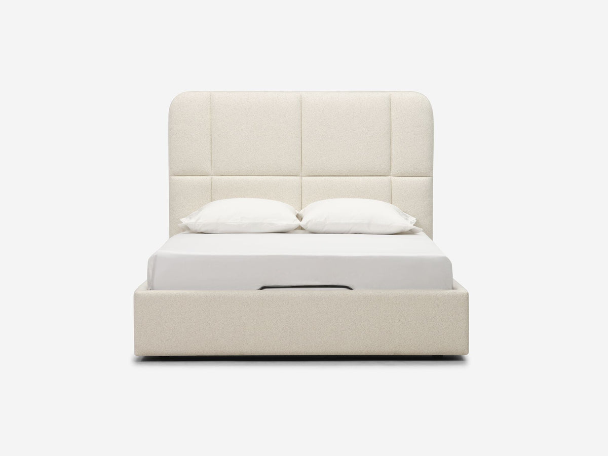 Veneto Sand - Queen - High - Grid - Round Headboard