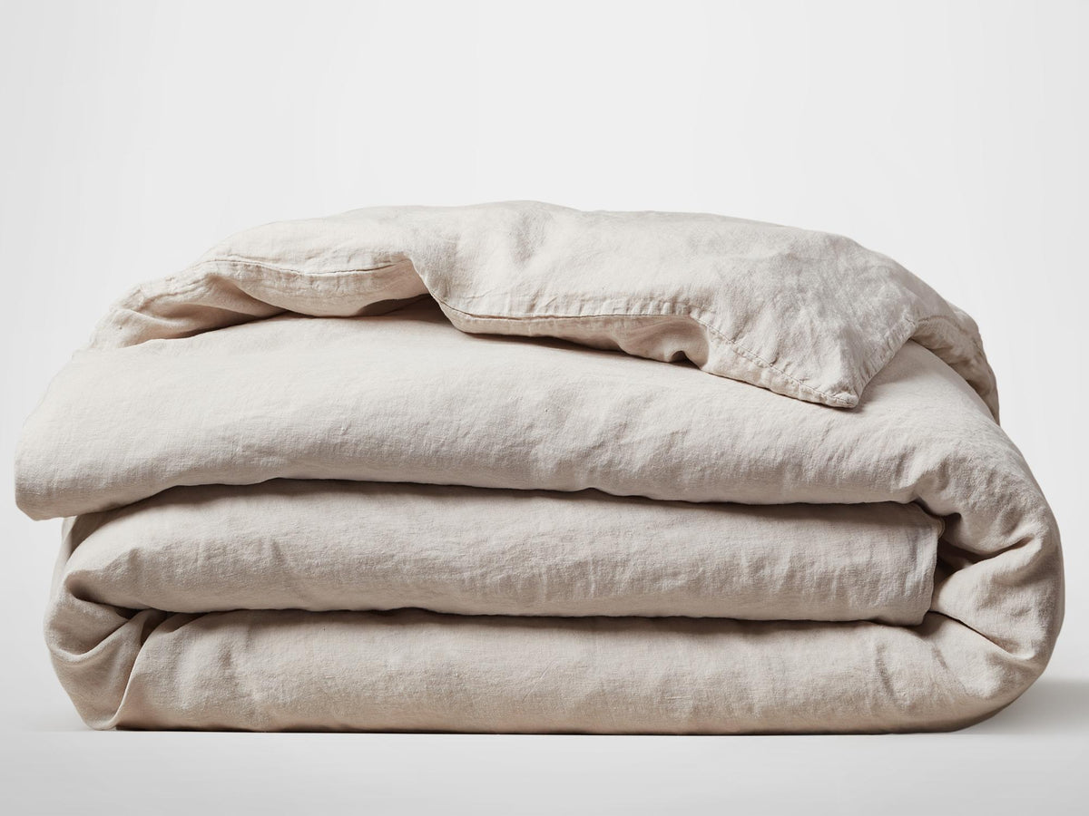 Silk & Snow Flax Duvet Cover – Full/Queen / Oat