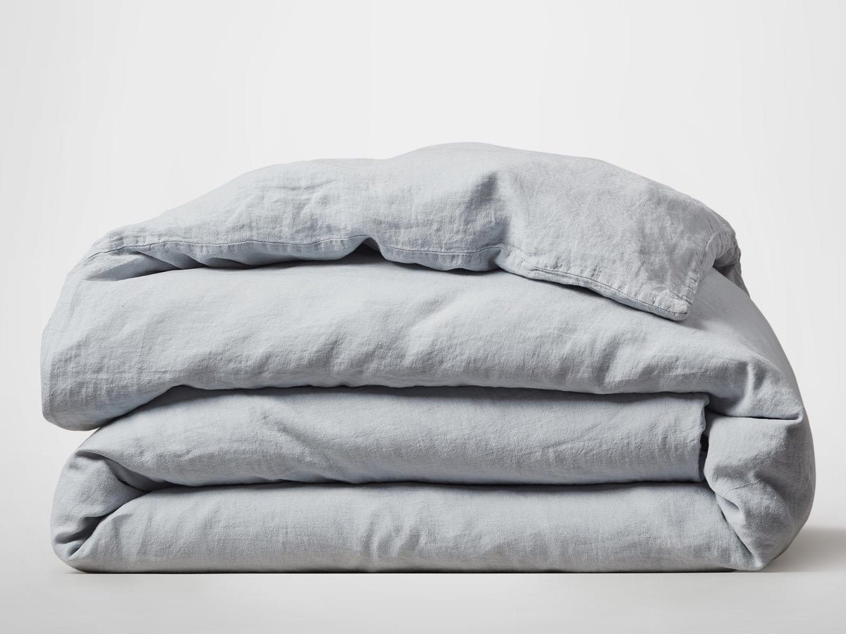 Silk & Snow Flax Duvet Cover – Full/Queen / Luna