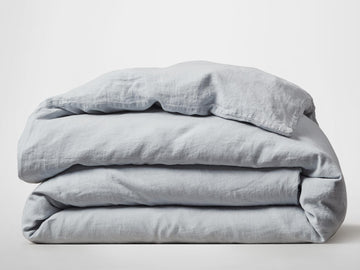 Silk & Snow Flax Duvet Cover – Full/Queen / Luna
