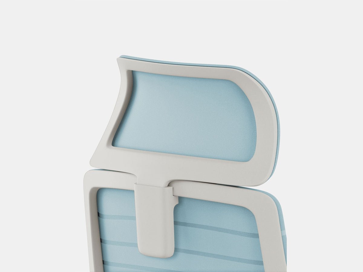 Ergonomic Headrest – Light Blue (White)