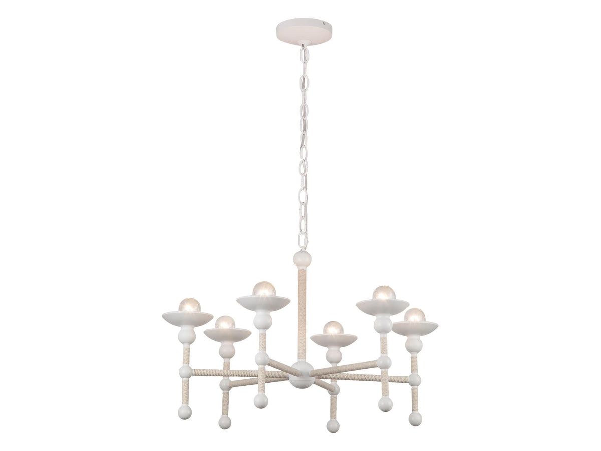 Nadine Chandelier – Matte White/Cotton