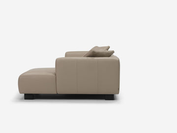 Donna Grey with Black Stadium Legs - Right Hand Facing Chaise