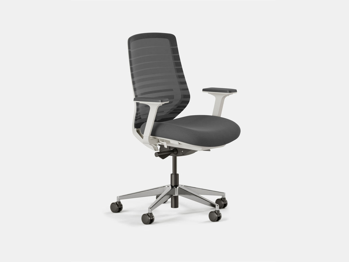 Ergonomic Office Chair – Graphite (White)