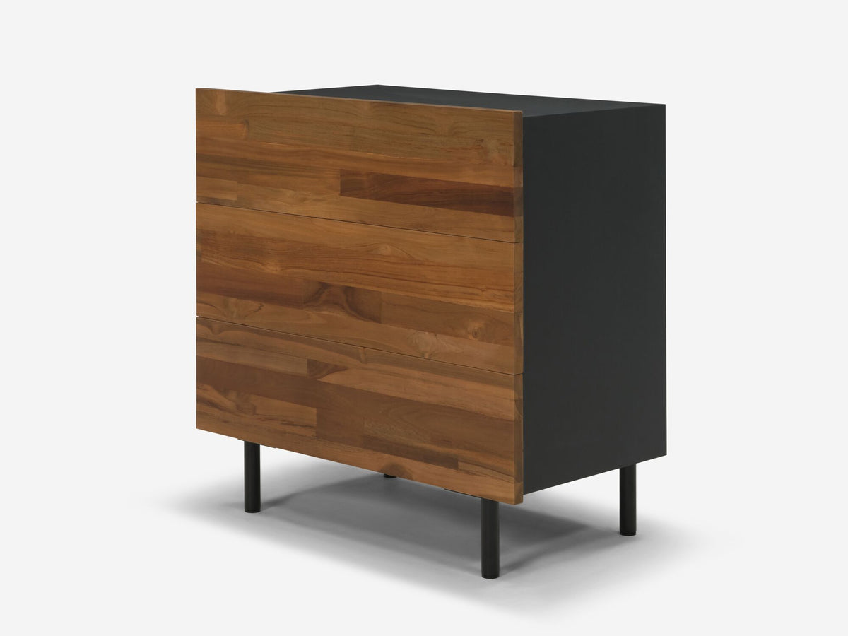Reclaimed Teak Single Dresser – Charcoal – view 2
