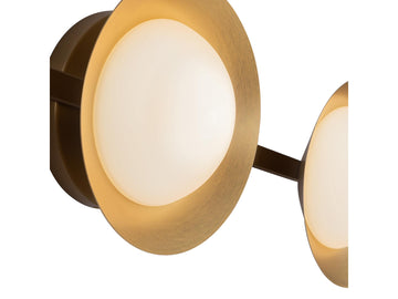 Cleo Wall Sconce – 3 Lights / Brushed Gold/Opal Glass – view 3