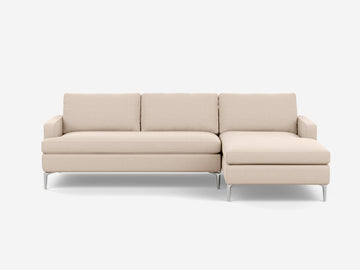 Grade 30 Panama Natural avec pattes aluminium - méridienne droitière