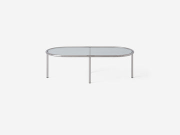 Tubular Coffee Table – Oval / Stainless Steel