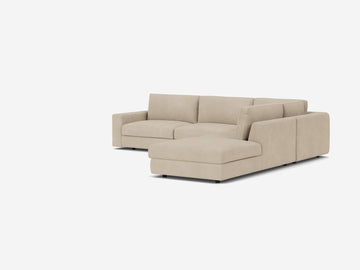 Ava Haze - Right Hand Facing Backless Chaise - 1.5" Legs