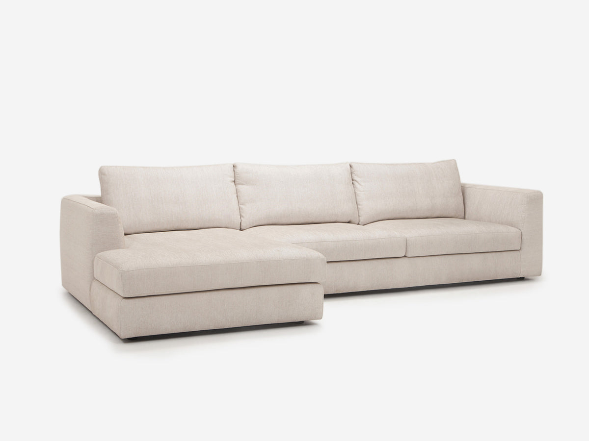 Coda Beach - Left Hand Facing Chaise - Angled Arms - 1.5" Legs