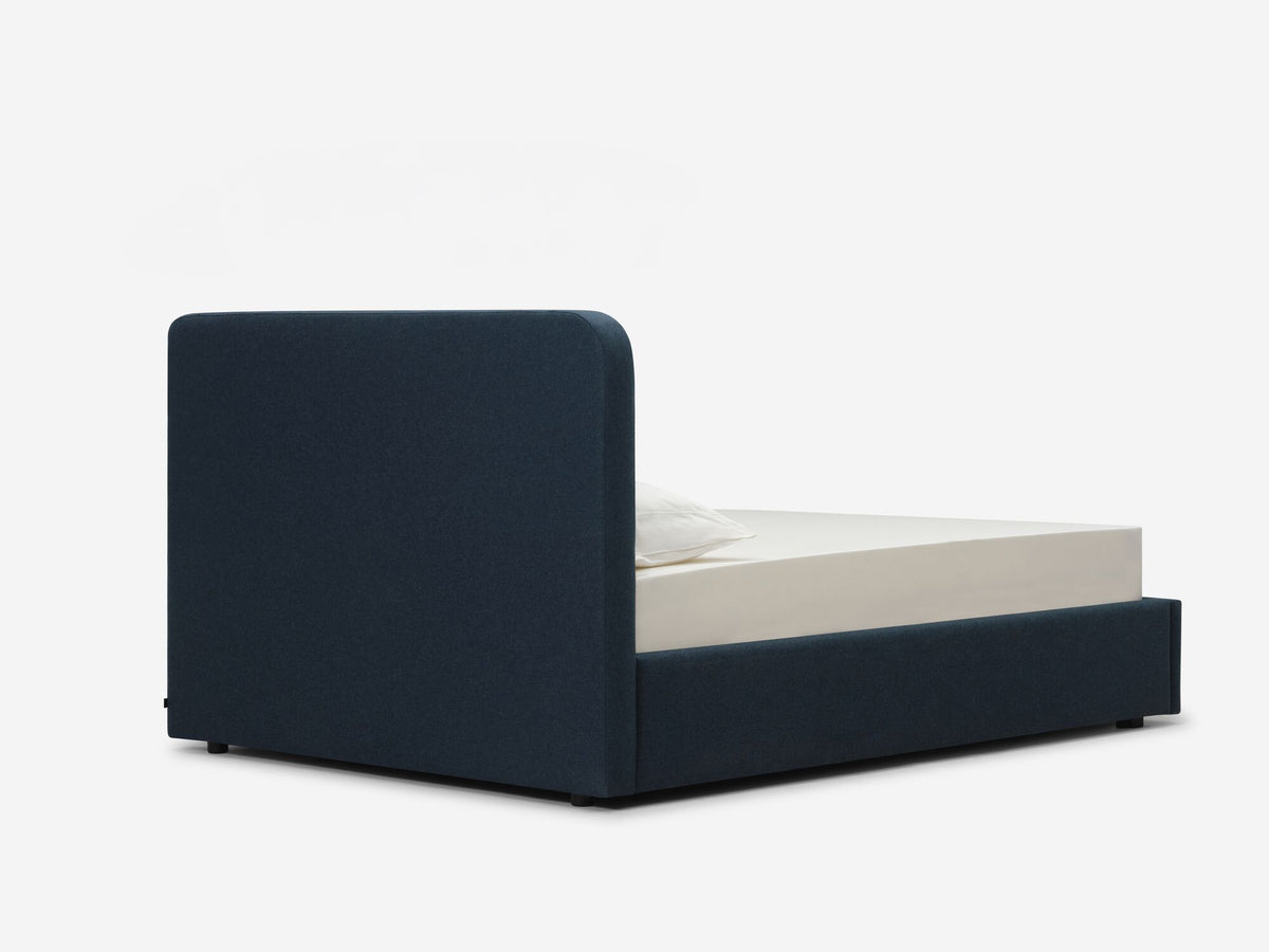 Dark Turquoise - Queen - Low - Button Tufted - Round Headboard