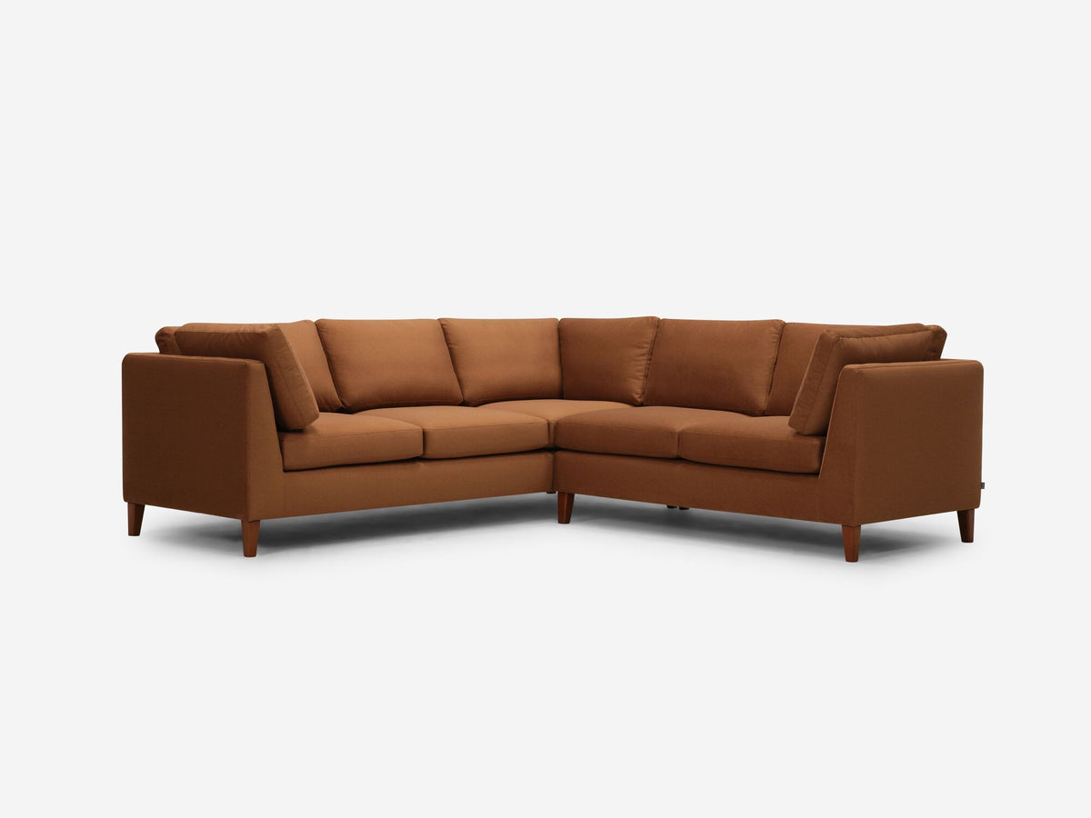 Burleson Toffee with Java Legs - Right Hand Facing Loveseat