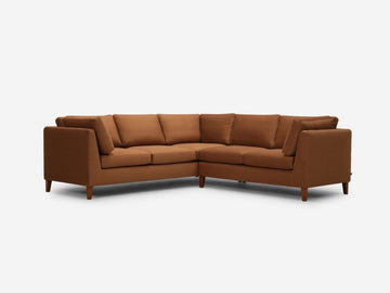 Burleson Toffee with Java Legs - Right Hand Facing Loveseat