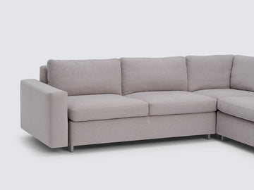 Ava Cloud with Stainless Steel Legs - Standard Arms - Left Hand Facing Storage Loveseat