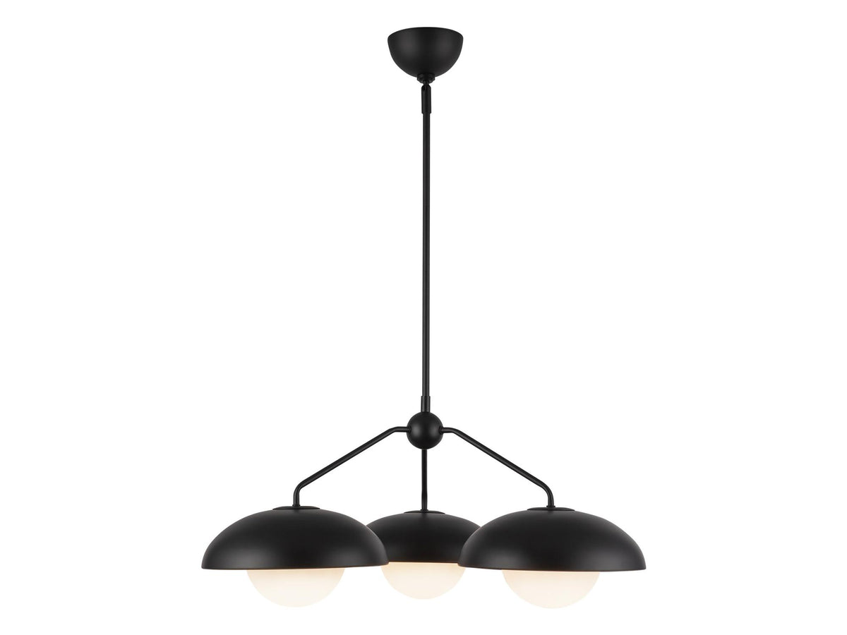 Rubio Chandelier – Matte Black/Opal Matte Glass