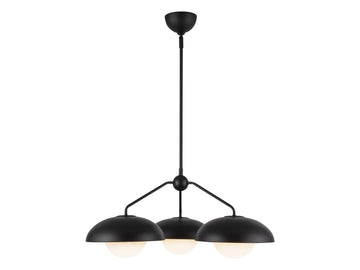 Rubio Chandelier – Matte Black/Opal Matte Glass