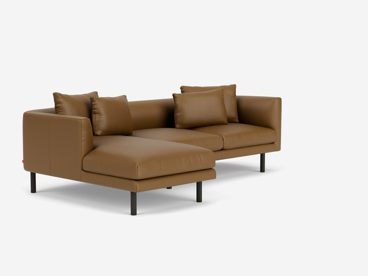 Rein Toast with Black Ash Legs - Left Hand Facing Chaise