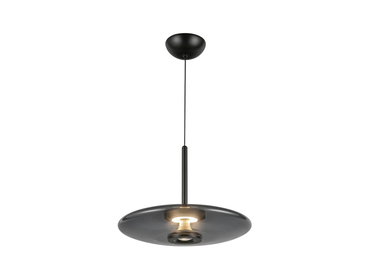 Kyoto Pendant – Black/Smoked Glass – view 2