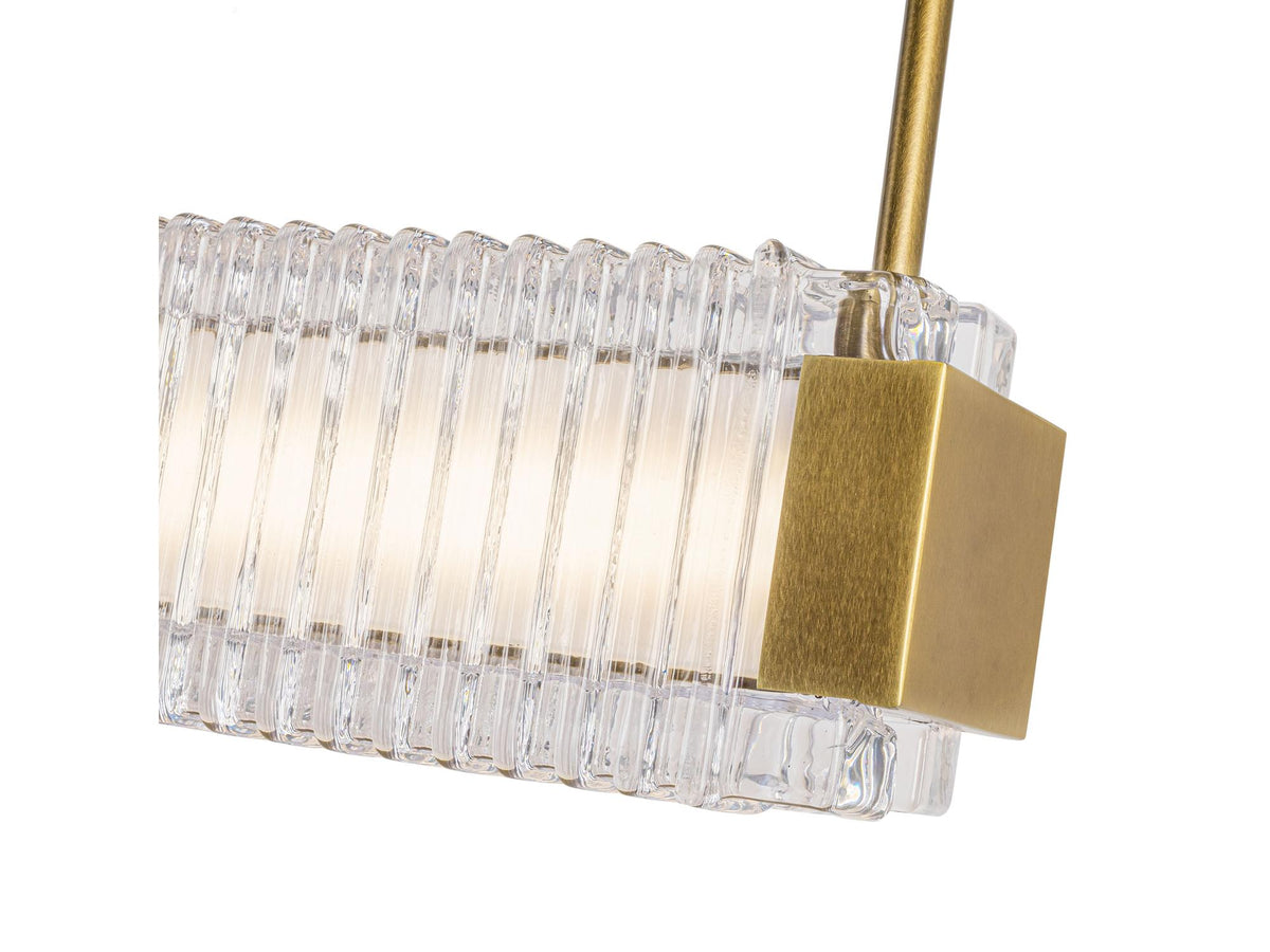 Alai Linear Pendant – Vintage Brass – view 2