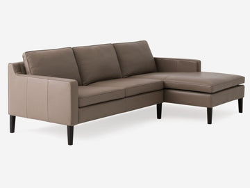 Suave Chrome with Onyx Legs - Right Hand Facing Chaise