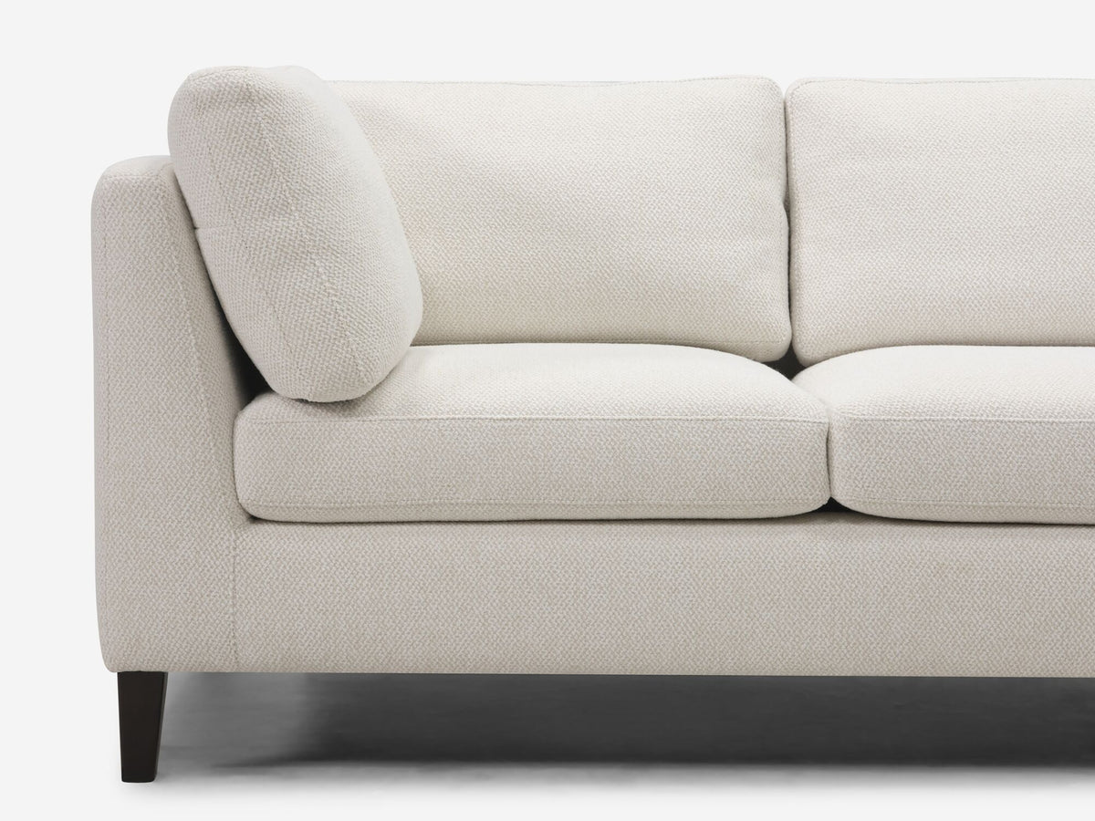 Dreamy Creamy with Onyx Legs - Right Hand Facing Chaise