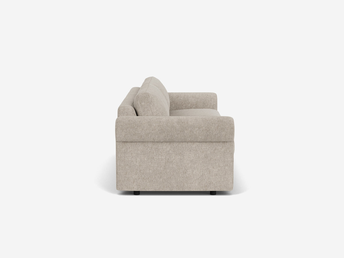 Polo Grey Fabric - 2 Seat - Shallow - Roll Arms